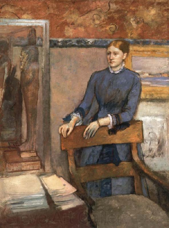 Edgar Degas Helene Rouart in her Father-s study Spain oil painting art